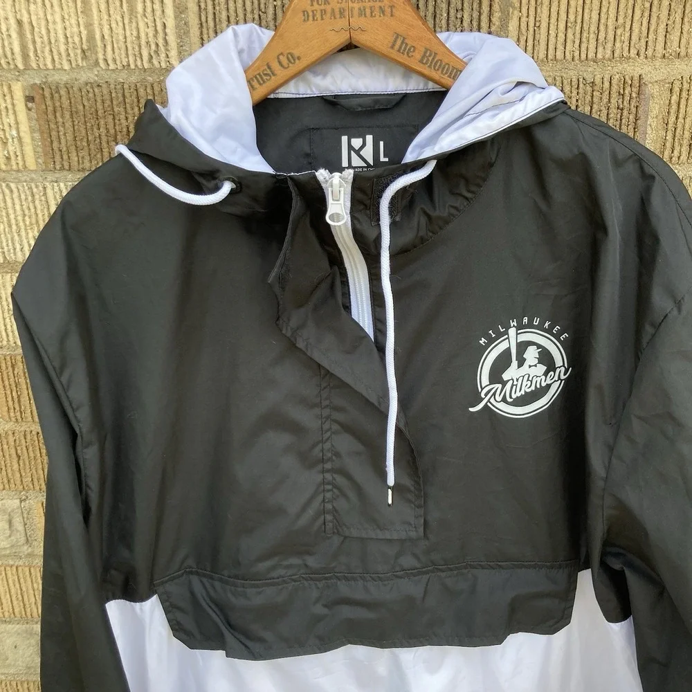 Milwaukee Milkmen Men's Large Windbreaker Light Jacket‎ See Details AA Baseball